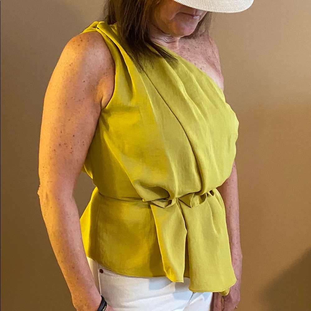 One shoulder blouse- sleeveless